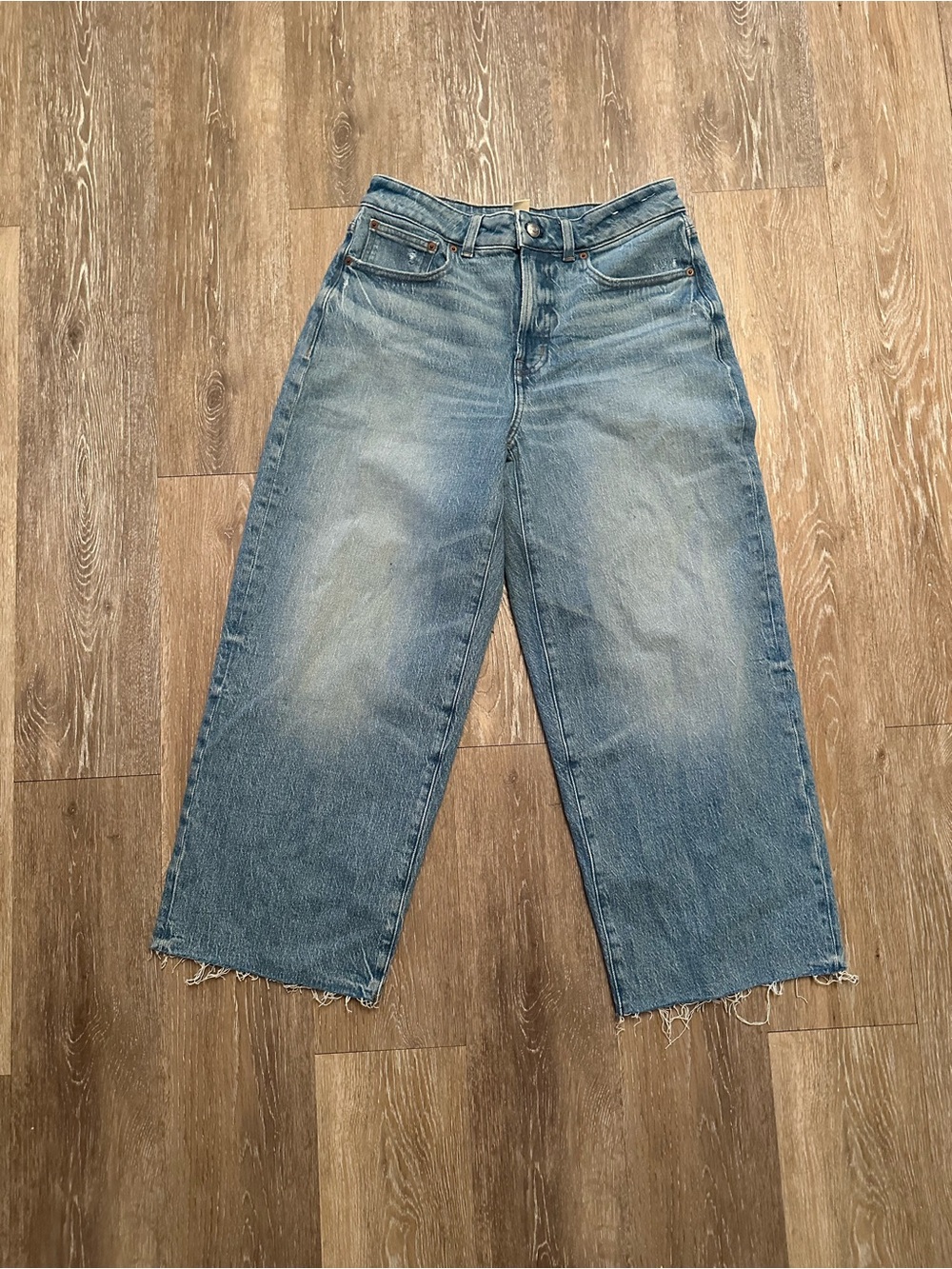 Madewell curvy perfect wide leg crop vintage jeans